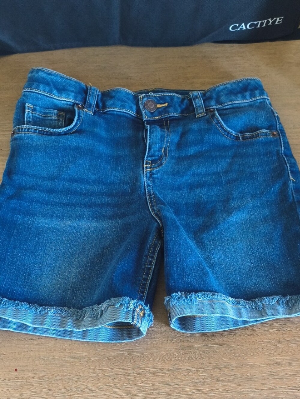 Cat & Jack Blue Denim Shorts with Contrast Stitching
